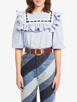 Acheter ✨ Marc Jacobs Blouse à bords contrastants blouses femme ⭐ 7 Marc Jacobs blouse à bords contrastants