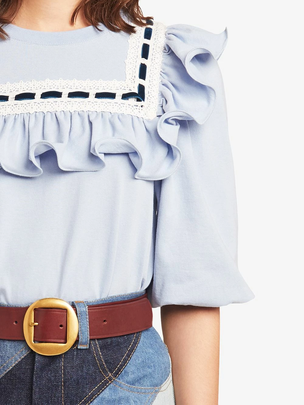 Acheter ✨ Marc Jacobs Blouse à bords contrastants blouses femme ⭐ 5 Marc Jacobs blouse à bords contrastants