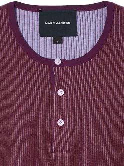 Marc Jacobs haut crop nervuré à col tunisien