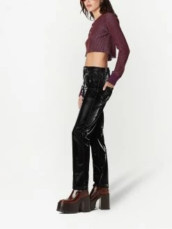 Marc Jacobs haut crop nervuré à col tunisien