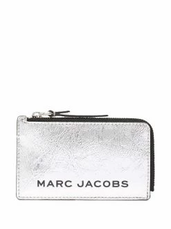 Marc Jacobs petit portefeuille The Metallic Bold zippé