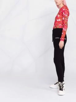 Nouveau 🛒 Marc Jacobs Pantalon de jogging slim à logo imprimé pantalons de survêtement femme 🌟 9 Marc Jacobs pantalon de jogging slim à logo imprimé