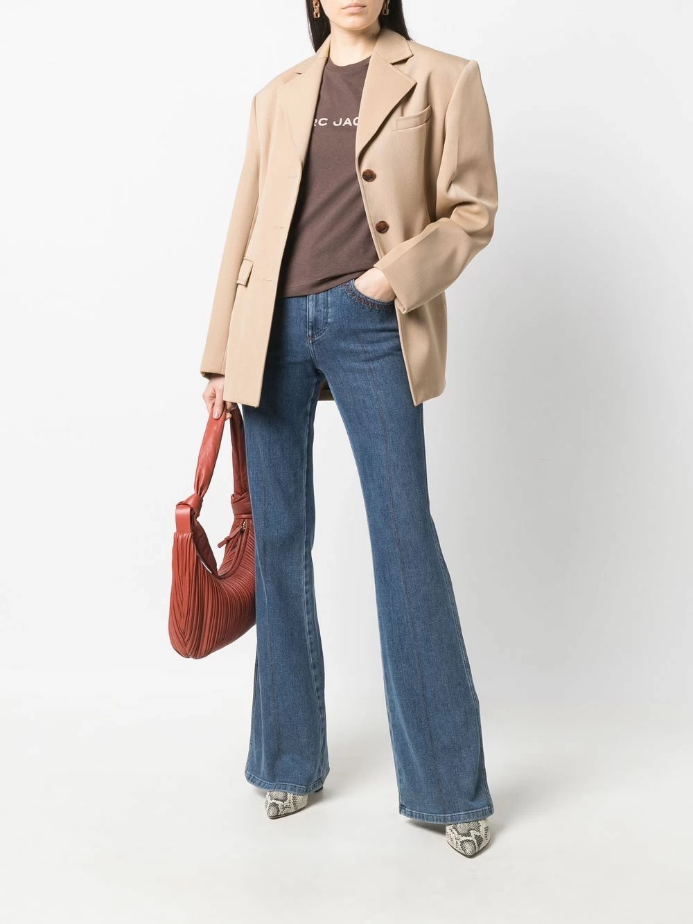 Remise 🧨 Marc Jacobs T shirt à logo imprimé t-shirts & jerseys femme 🌟 2 Marc Jacobs t-shirt à logo imprimé