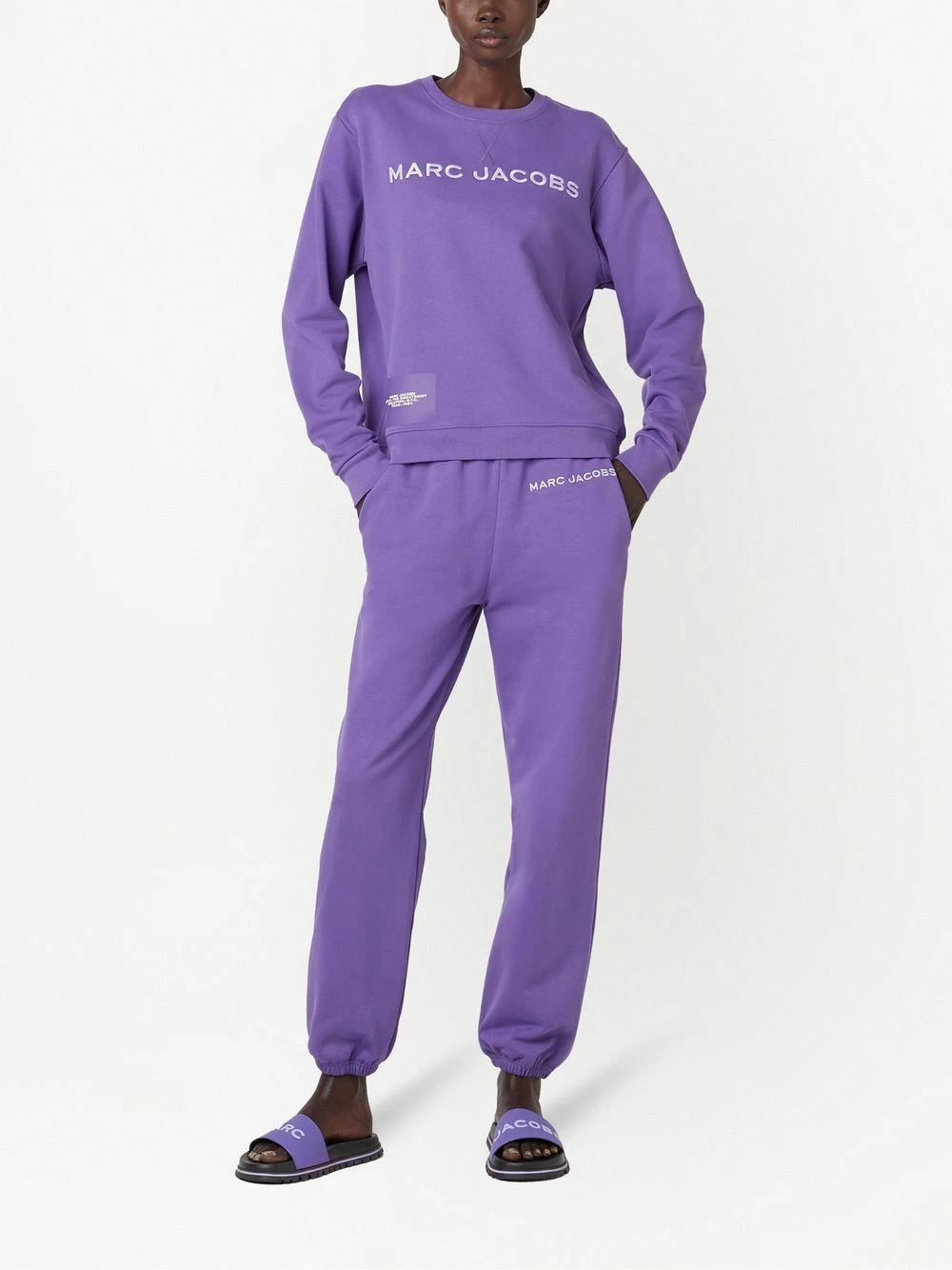 Offres 🤩 Marc Jacobs Pantalon à logo brodé pantalons de survêtement femme 😀 2 Marc Jacobs pantalon à logo brodé