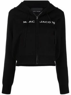 Marc Jacobs hoodie zippé à logo intarsia