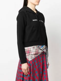 Marc Jacobs hoodie zippé à logo intarsia
