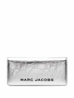 Marc Jacobs portefeuille pliant à effet métallisé